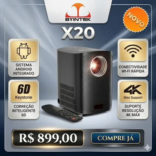 Projetor Com Android Byintenk X20 (Original e Lacrado)