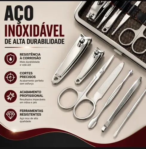 Kit cortador de unha manicure