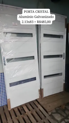 PORTA CRISTAL ALUMÍNIO GALVANIZADO 