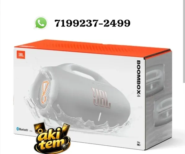 CAIXA JBL BOOMBOX 4 BRANCA ORIGINAL LACRADA COM NOTA E GARANTIA PELO FABRICANTE 