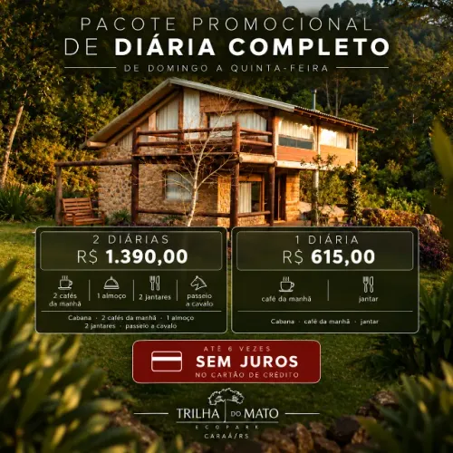 Cabana Romântica em Caraá RS | Natureza, Cachoeiras e Experiências