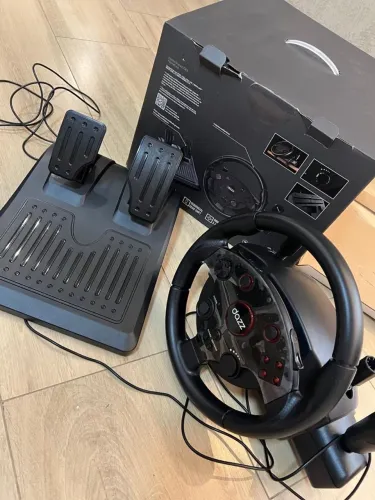 Volante Dazz Force Driving Completo na Caixa - Usado 2 Vezes com Plásticos e Manual