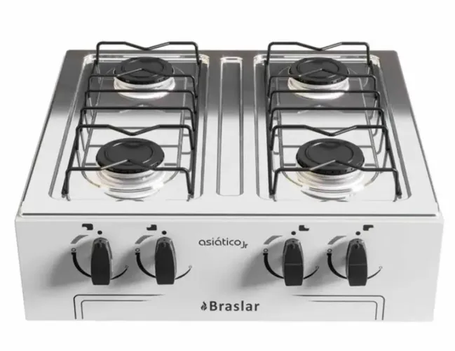 Fogão de 4 bocas Braslar Asiático Bf