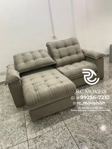 Sofá Retrátil Piacatuba Euro Pillow 25cm | Molas Ensacadas | Premium