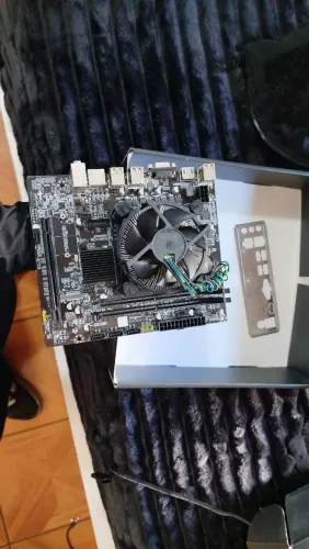 placa mãe + processador + air cooler