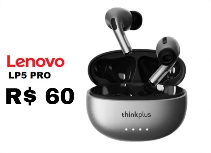Fone bluetooth Lenovo Lp5 Pro R$ 60