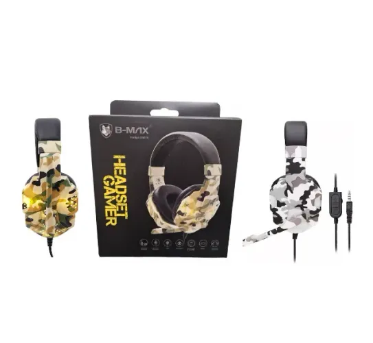 Headset Gamer Camuflado com Led B-Max 