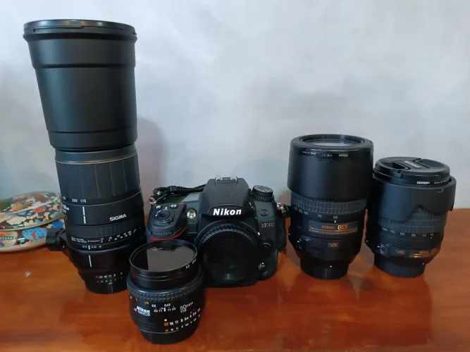 Kit Nikon OPORTUNIDADE! Corpo NIKON 7000 + 3 LENTES (500mm, 105mm, 50mm)