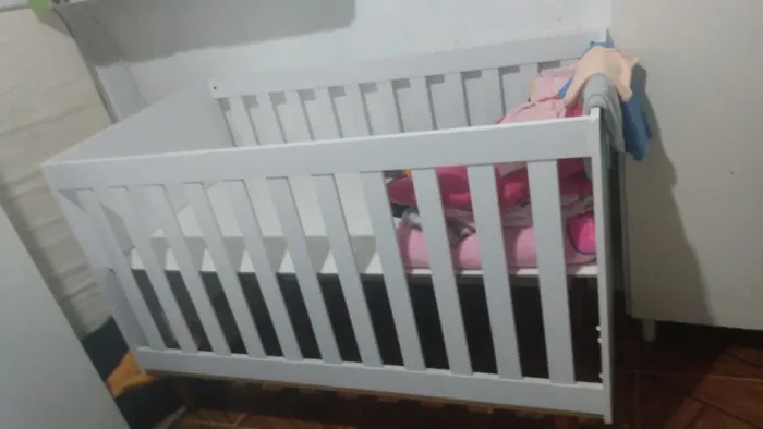 Berço Americano Ludmila Branco Bétula - Carolina Baby