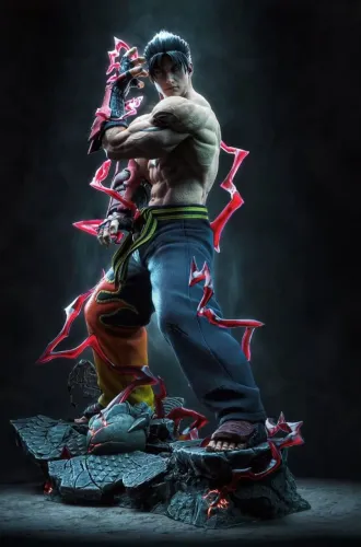 Tekken Action figure Jim kazama 30cm colecionável