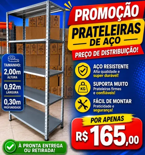 Prateleiras de aço para comércio