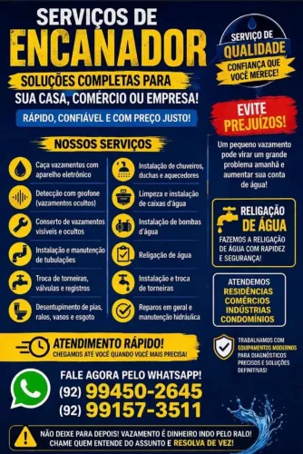Encanador Profissional/ Caça Vazamentos 24h