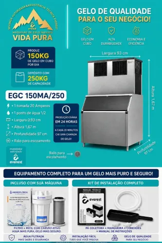 Máquina de gelo em cubo