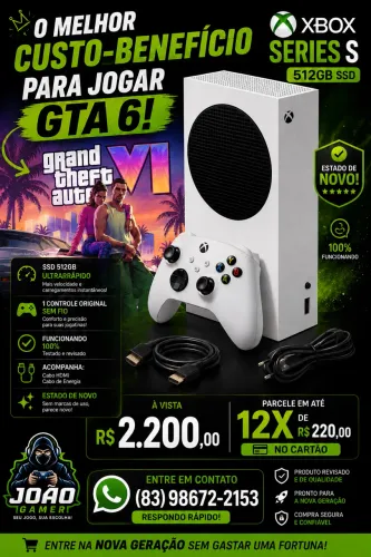 ? XBOX SERIES S 512GB SSD - PRONTO PARA GTA 6! ?