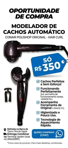 Modelador de Cachos Conair Polishop Original - Hair Curl