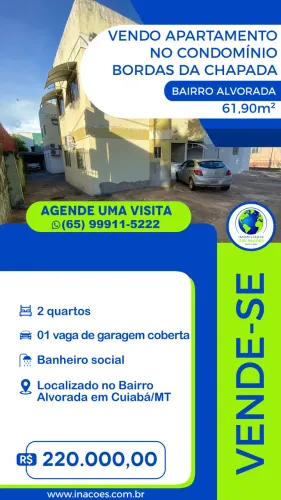 Vendo Apartamento no Condomínio Bordas da Chapada - Bairro Alvorada em Cuiabá/MT