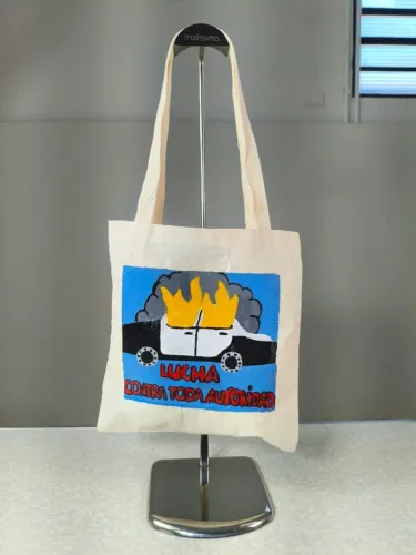 Ecobag exclusiva pintada a mão Autoridade 30x30