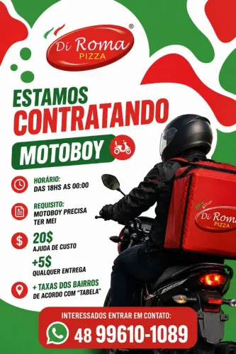 Vaga para motoboy Di Roma Biguaçu