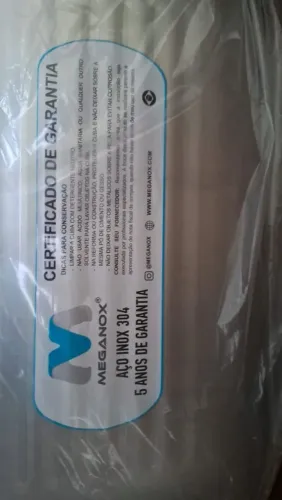 Tanque escovado inox para lavanderia 50x40, novo na caixa, marca meganox