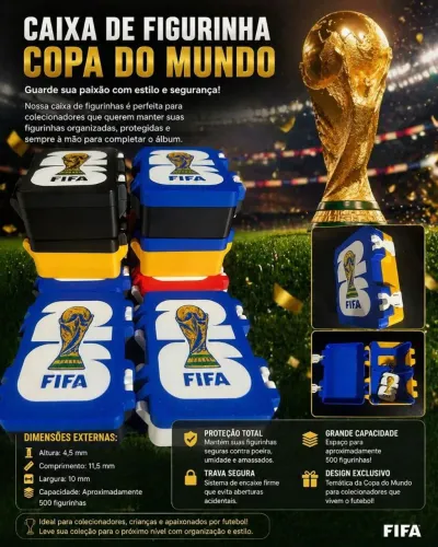 Caixinhas de figurinhas da copa