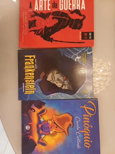 Kit 3 Livros Clássicos - A Arte da Guerra, Frankenstein e Pinóquio