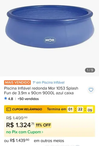 Piscina mor 9.000 L