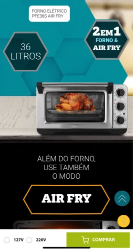 Forno Elétrico Air Fry Philco 36L Inox 1800W PFE36S usado 