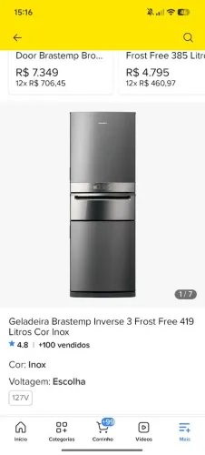 Geladeira inox