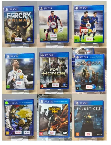 Lote Jogos PS4 - 54 unidades - envio pela Olx