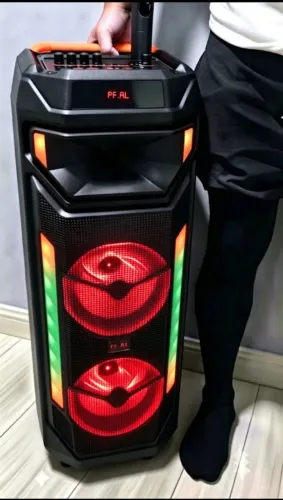 Caixa de som Bluetooth com rádio FM 2000w de Potência Amplificada PMPO 