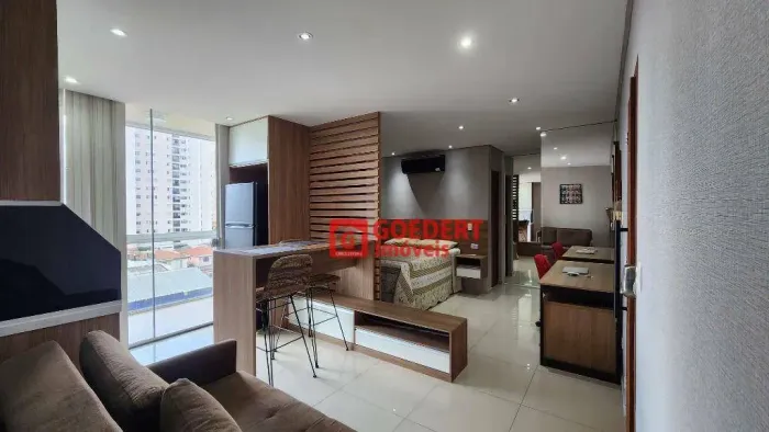 Apartamento Studio Condomínio First com 1 dormitório para alugar, 38 m² por R$ 3.163/mês -
