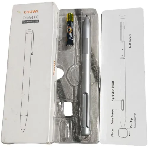 Caneta Digital Ativa Chuwi HiPen H3 Para Tablet PC Prata Completa
