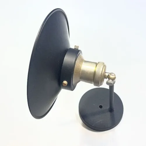 Luminária/Arandela de Parede Vintage - Preto Fosco/Dourado