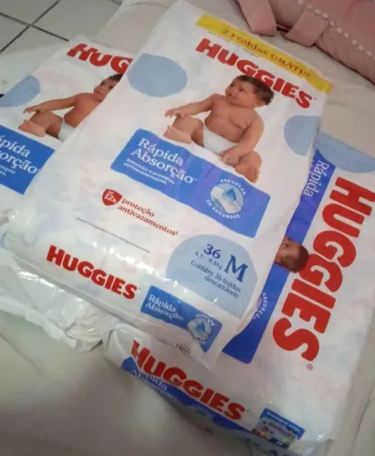 Kit 3 Pacotes De Fraldas Huggies Rápida Absorção