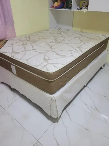 Cama Box Casal (Box + Colchão) Ortobom de Mola