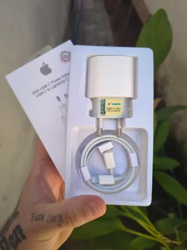 CARREGADOR APPLE COMPLETO 25W TURBO