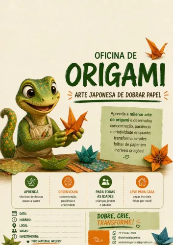 Oficina de origami 