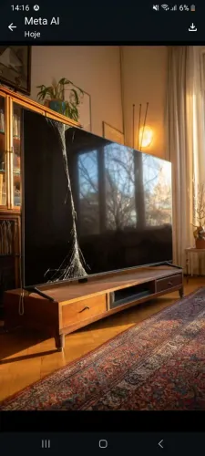TV LG 65" - Tela com Trinca - Vendo pra Peças/Conserto<br>A tela está com 1 trinca no centro