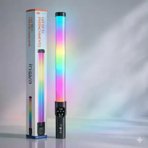 Bastão De Led Colorido Sem Fio Colorido 