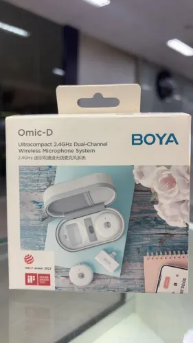 MICROFONE LAPELA BOYA OMIC-D LITHING - BRANCO