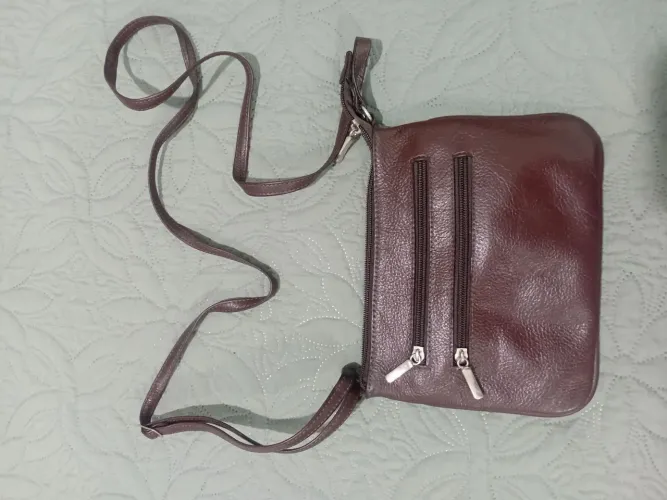 Bolsa 16x21cm couro legítimo 