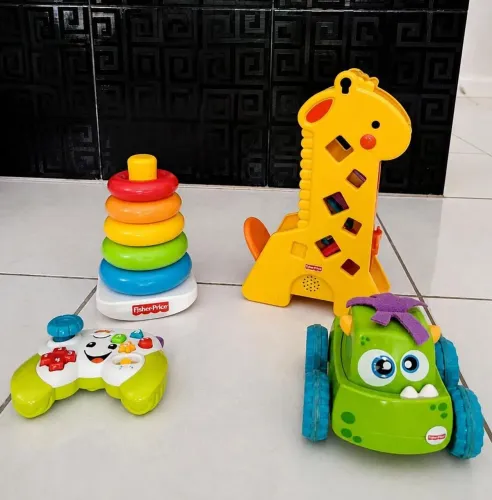 Kit de Brinquedos Fisher-Price Originais - 4 Peças | Ótimo Estado