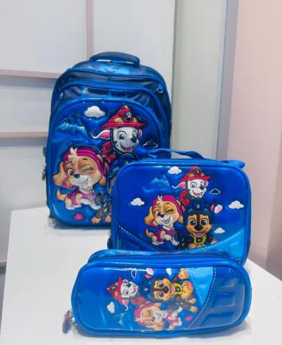 Kit mochila escolar infantil 3D 