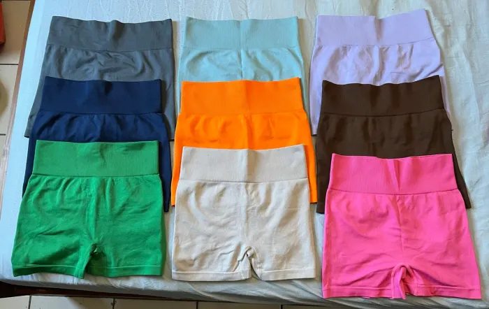 Kit 9 Shorts Legging Esportivos Femininos Tamanho M