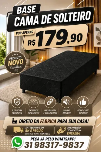 Base cama de solteiro