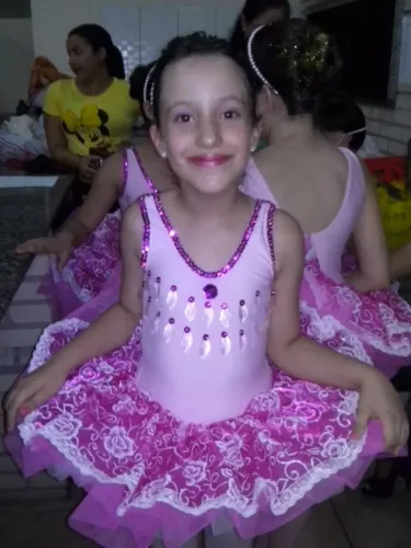 collant de ballet infantil rosa