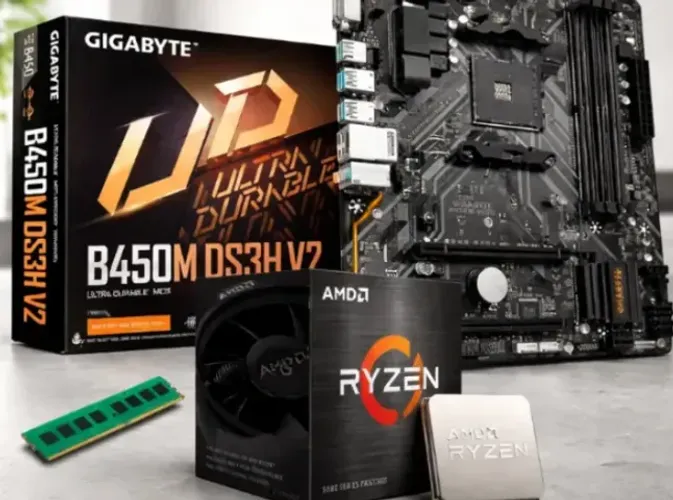 Kit upgrade Gamer Gigabyte B450m ds3h v2 Ryzen 7 1700+Memoria 8gb ddr4