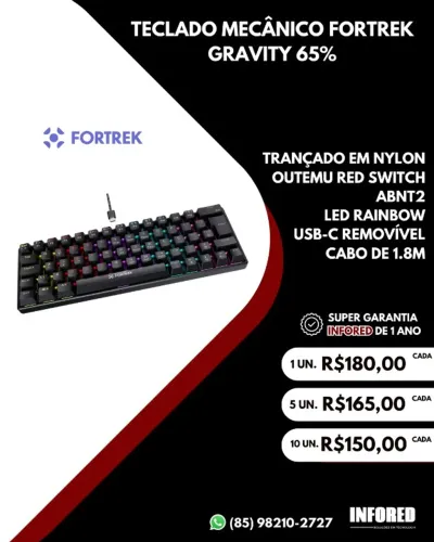 Teclado Mecânico Fortrek Gravity 65%