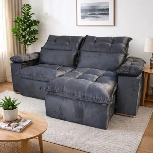 Sofá Retrátil e Reclinável Imperial 2.m - Entrega Rápida