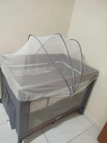 Berço / Quadrado Portátil Infanti Cinza